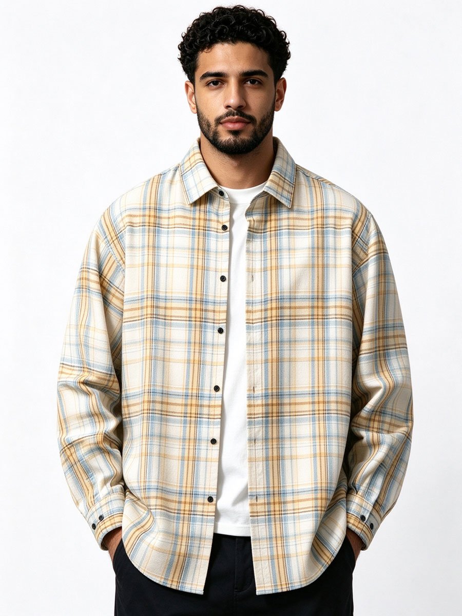 Multi Checked Long Sleeves Regular Shirt