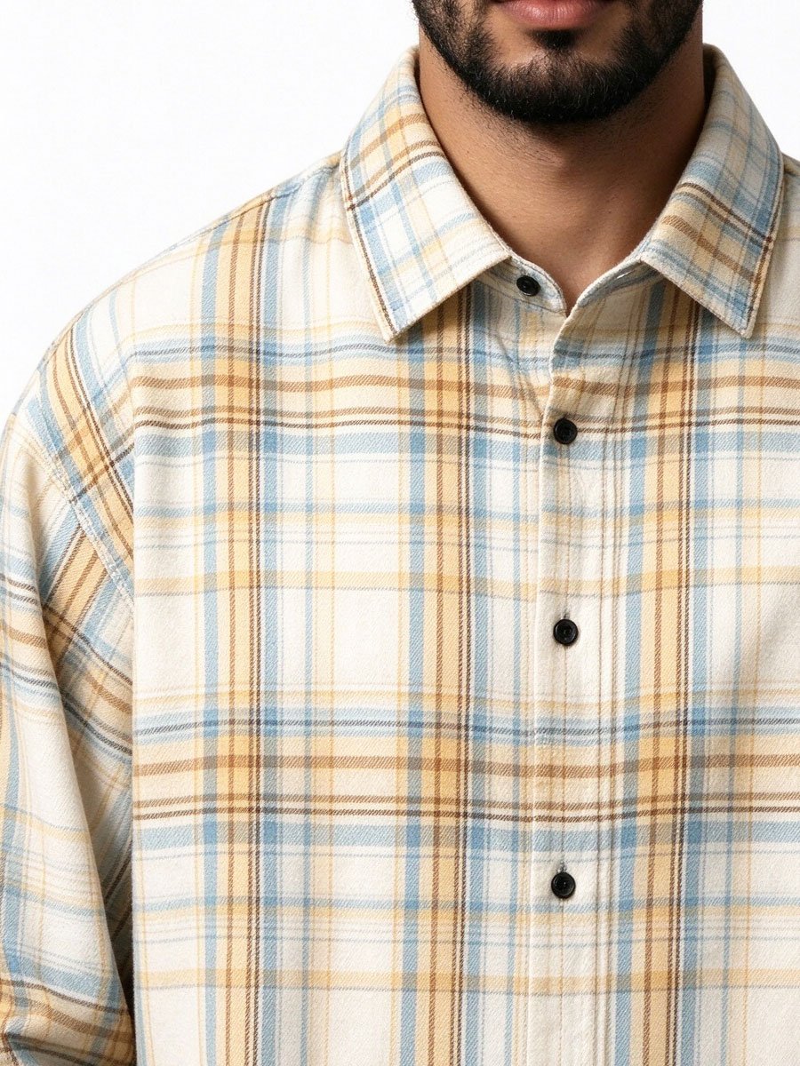 Multi Checked Long Sleeves Regular Shirt
