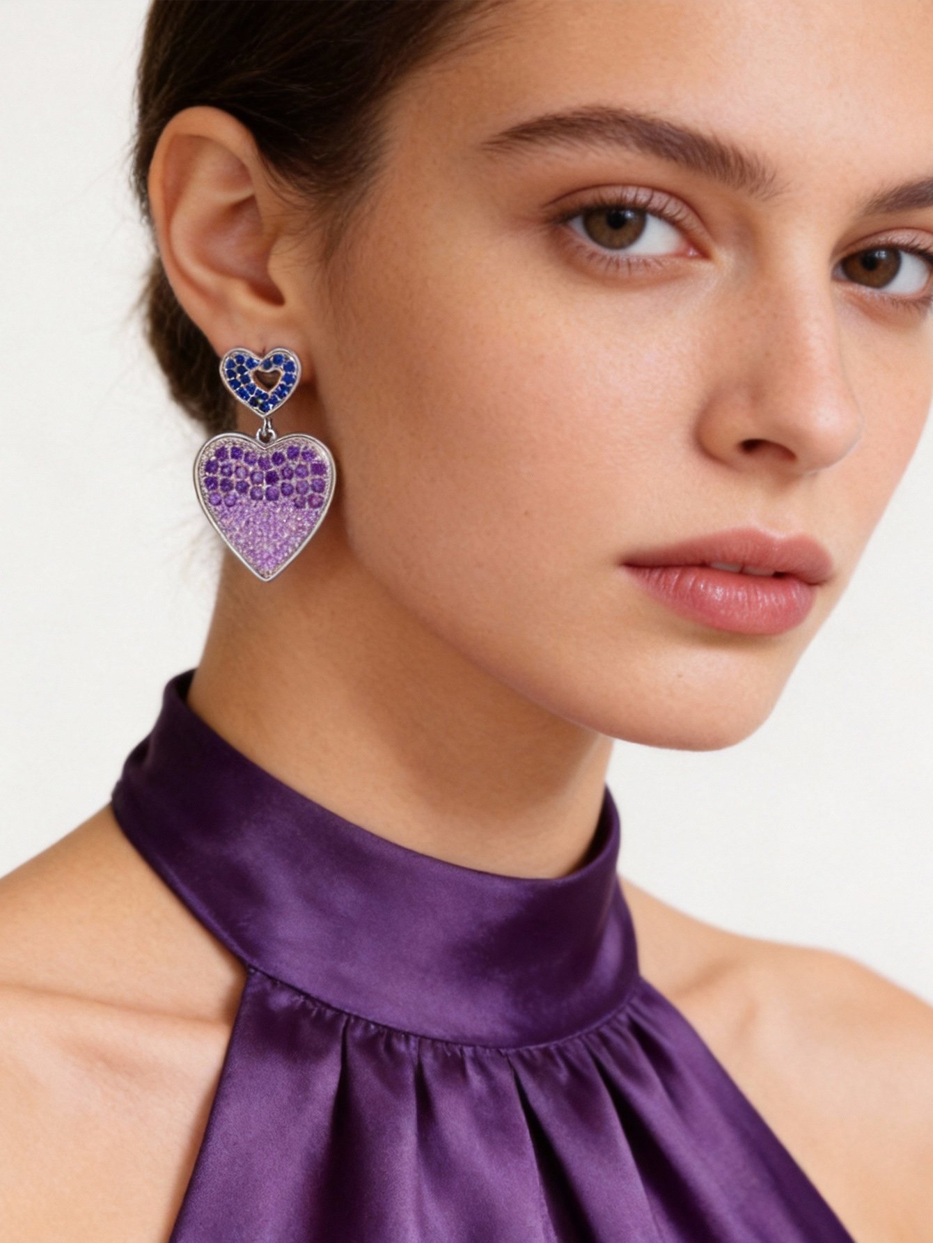 Silver Gemstone Danglers Earrings