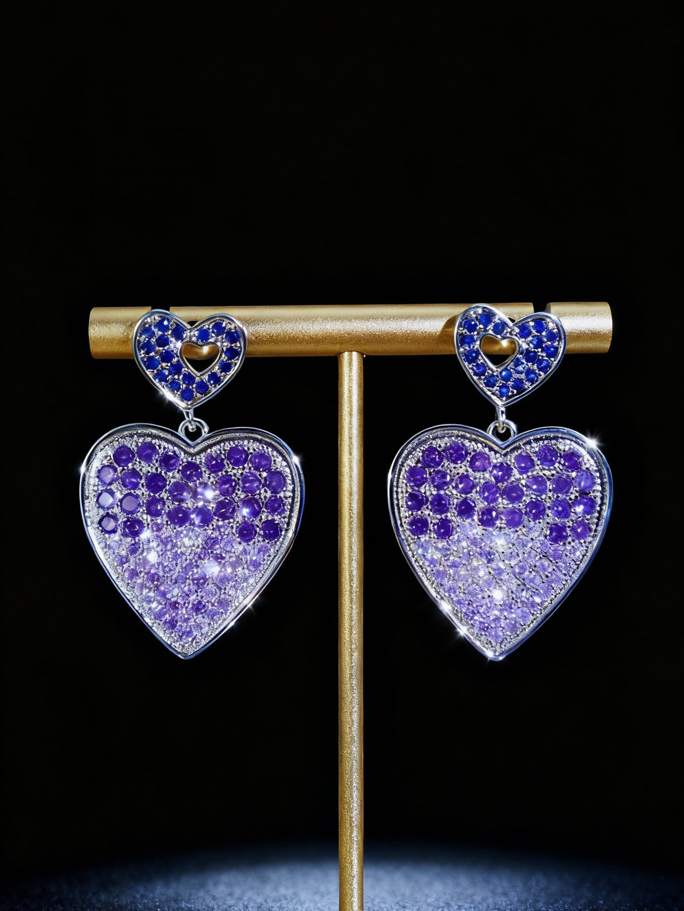 Silver Gemstone Danglers Earrings