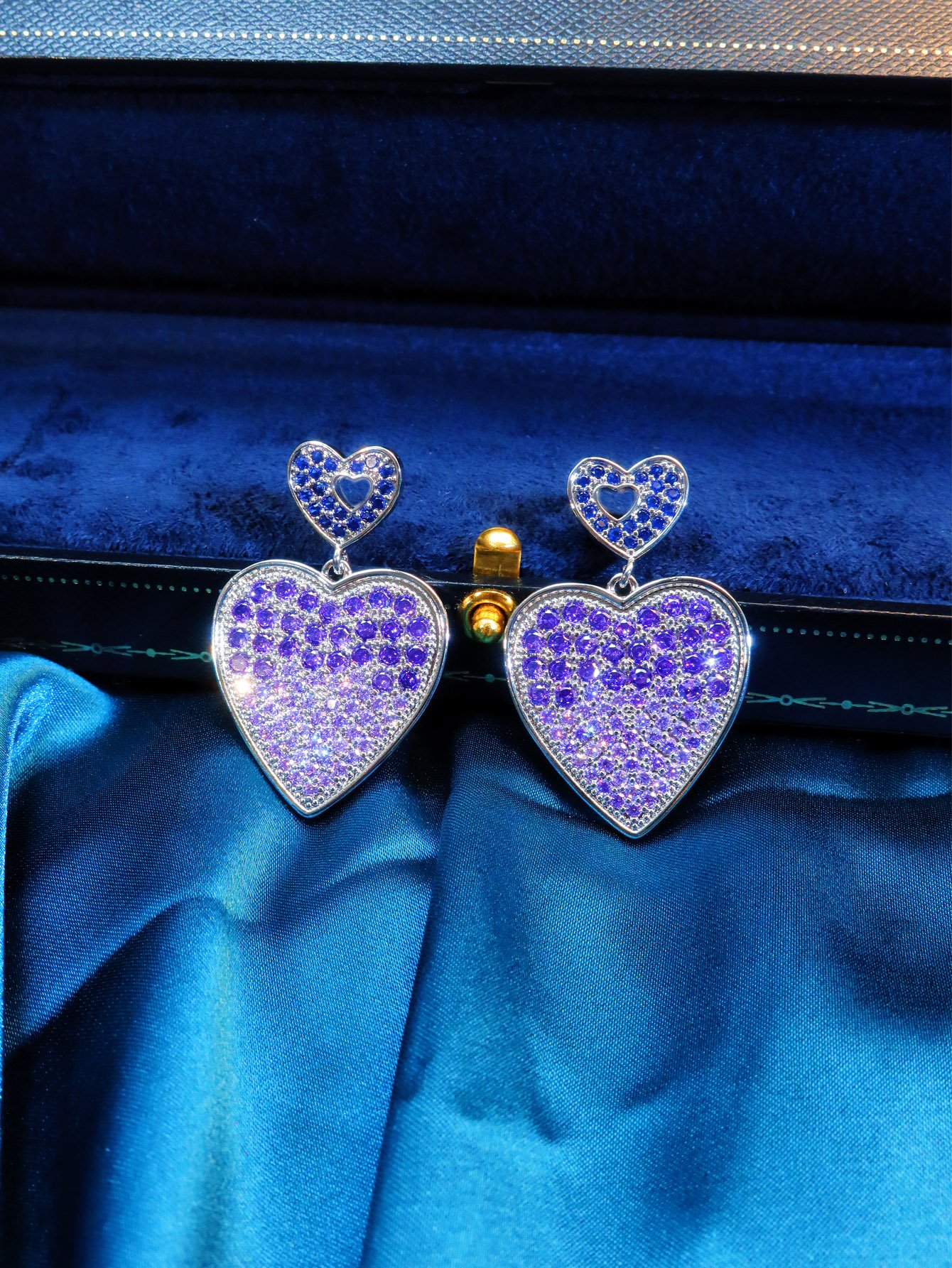 Silver Gemstone Danglers Earrings