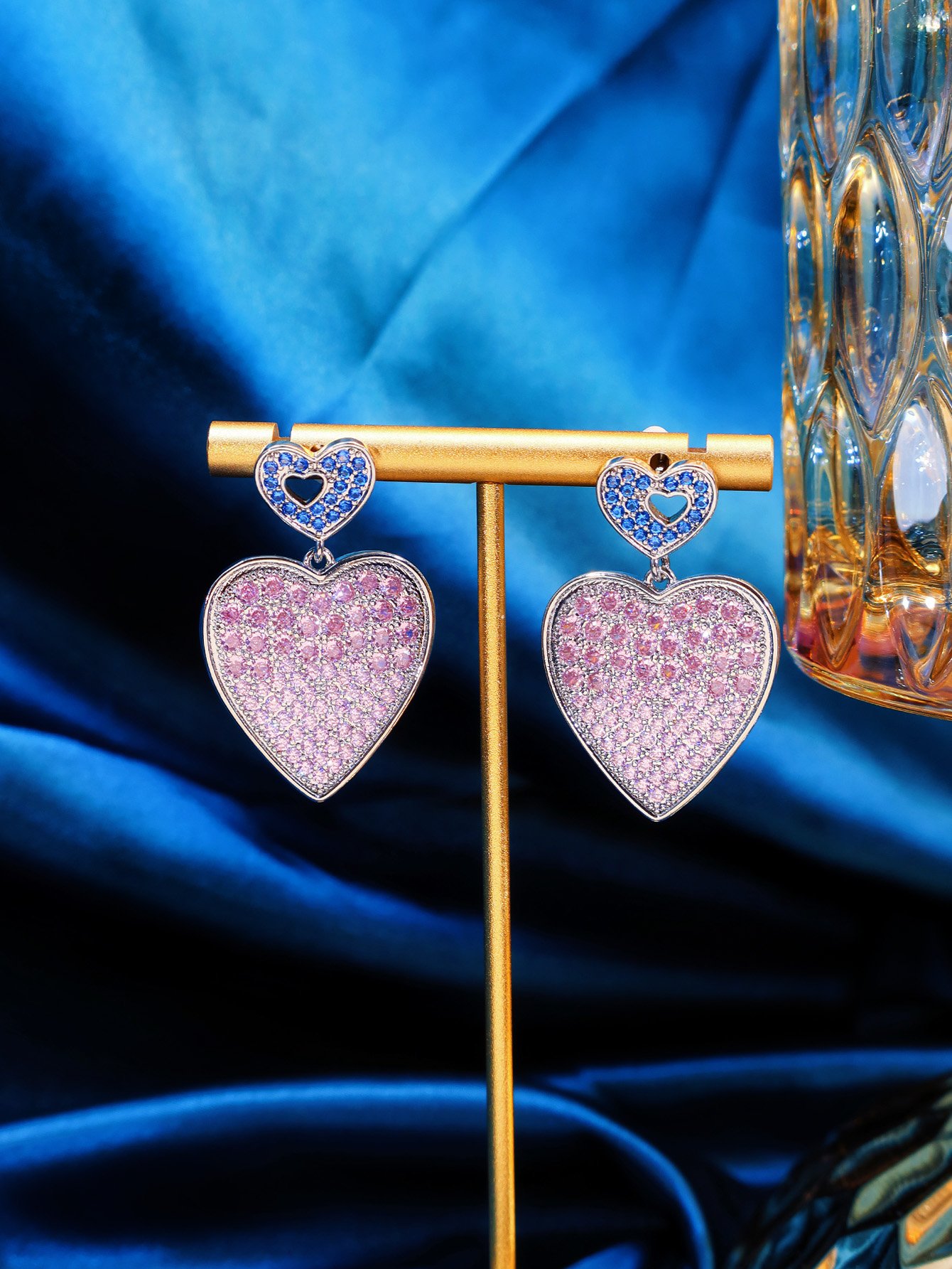 Silver Heart Danglers Earrings