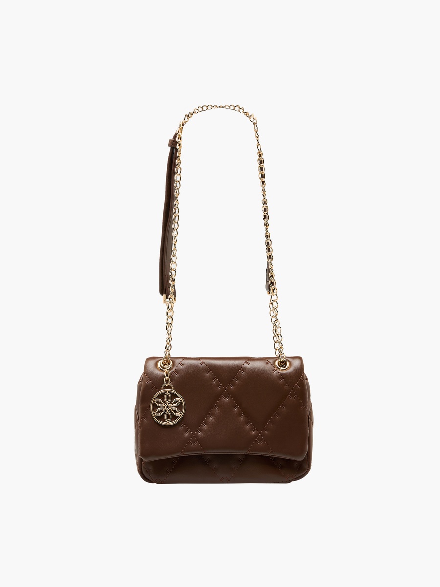 Quilted Crossbody Bag with Chain Strap
