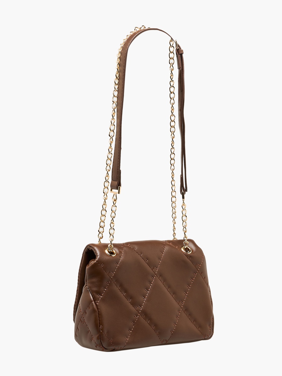 Quilted Crossbody Bag with Chain Strap