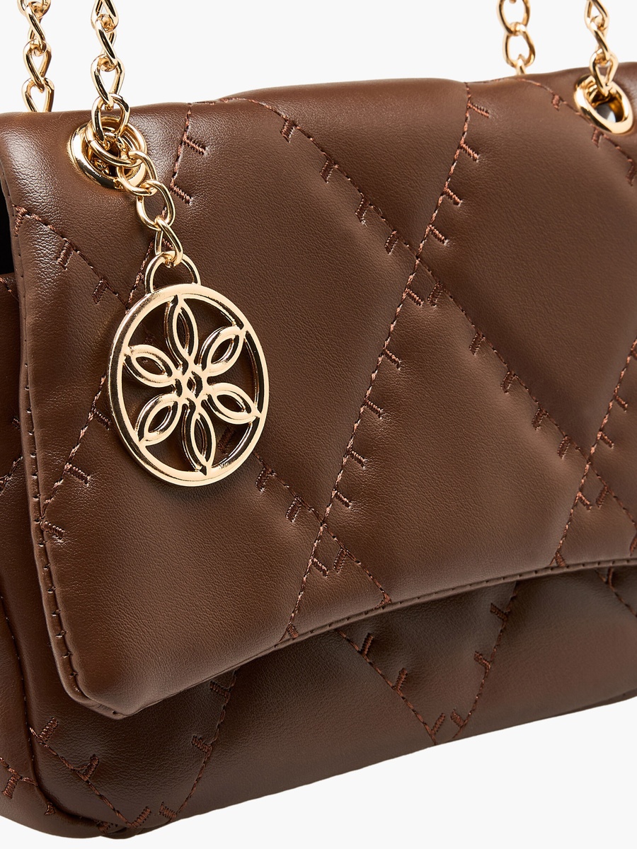 Quilted Crossbody Bag with Chain Strap