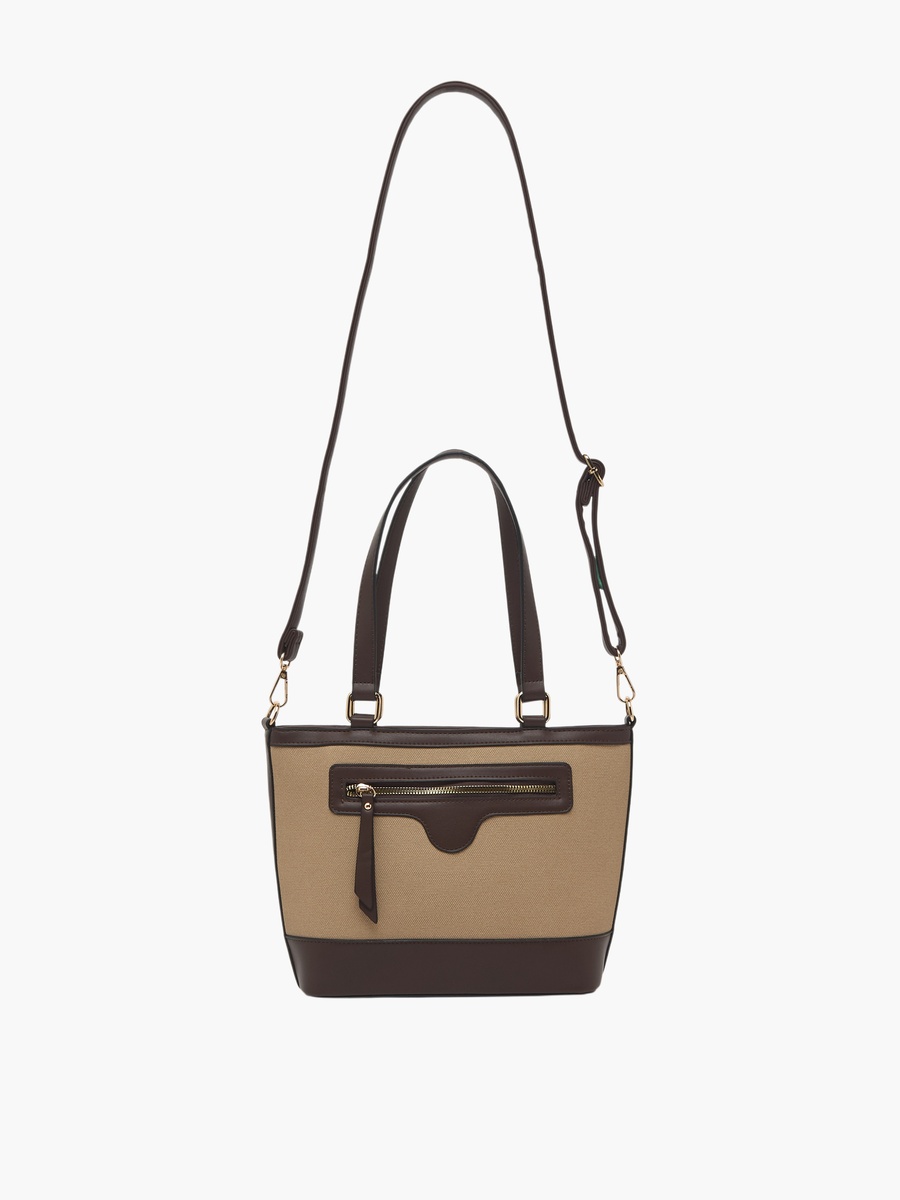 Textured Tote Bag with Detachable Strap