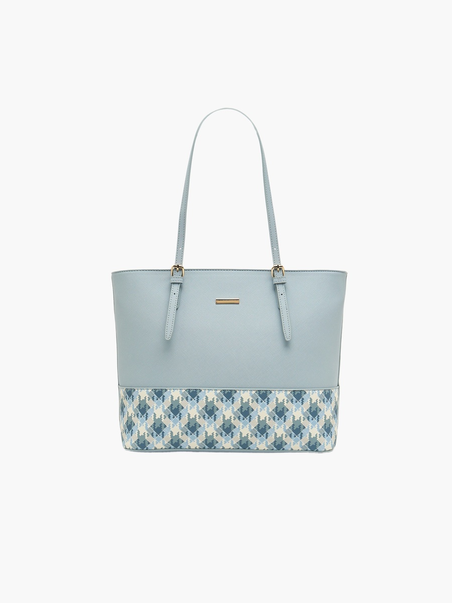 Panelled Tote Bag with Double Handle