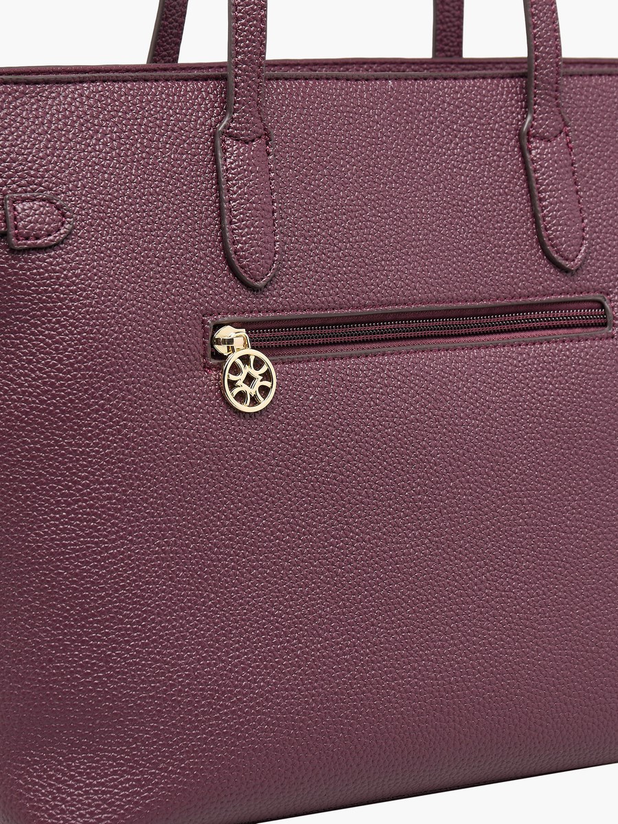 Logo Tote Bag with Zip Closure