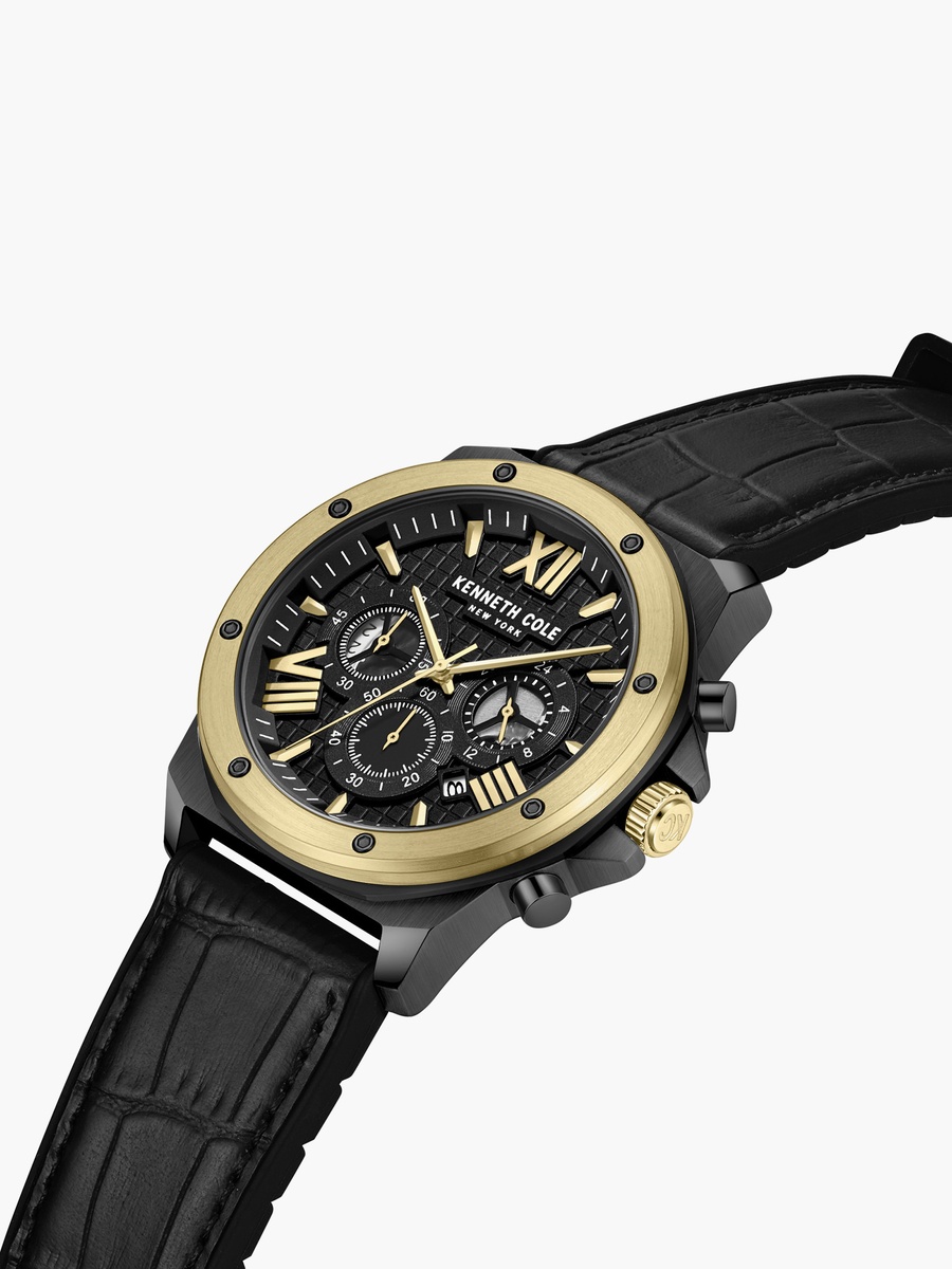 Modern Dress Sport Leather Strap Chronograph Watch