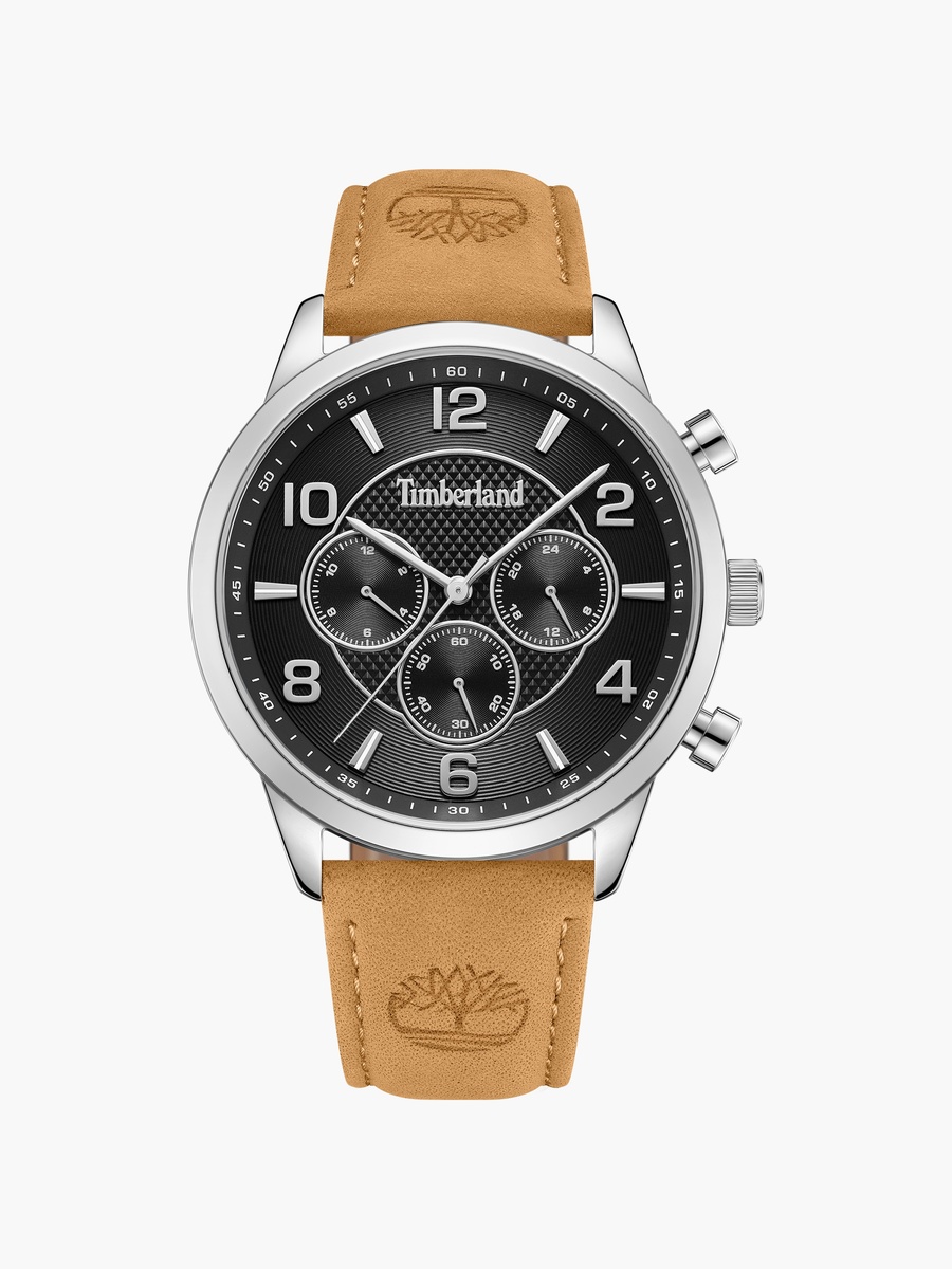 Managate Leather Strap Multifunction Watch