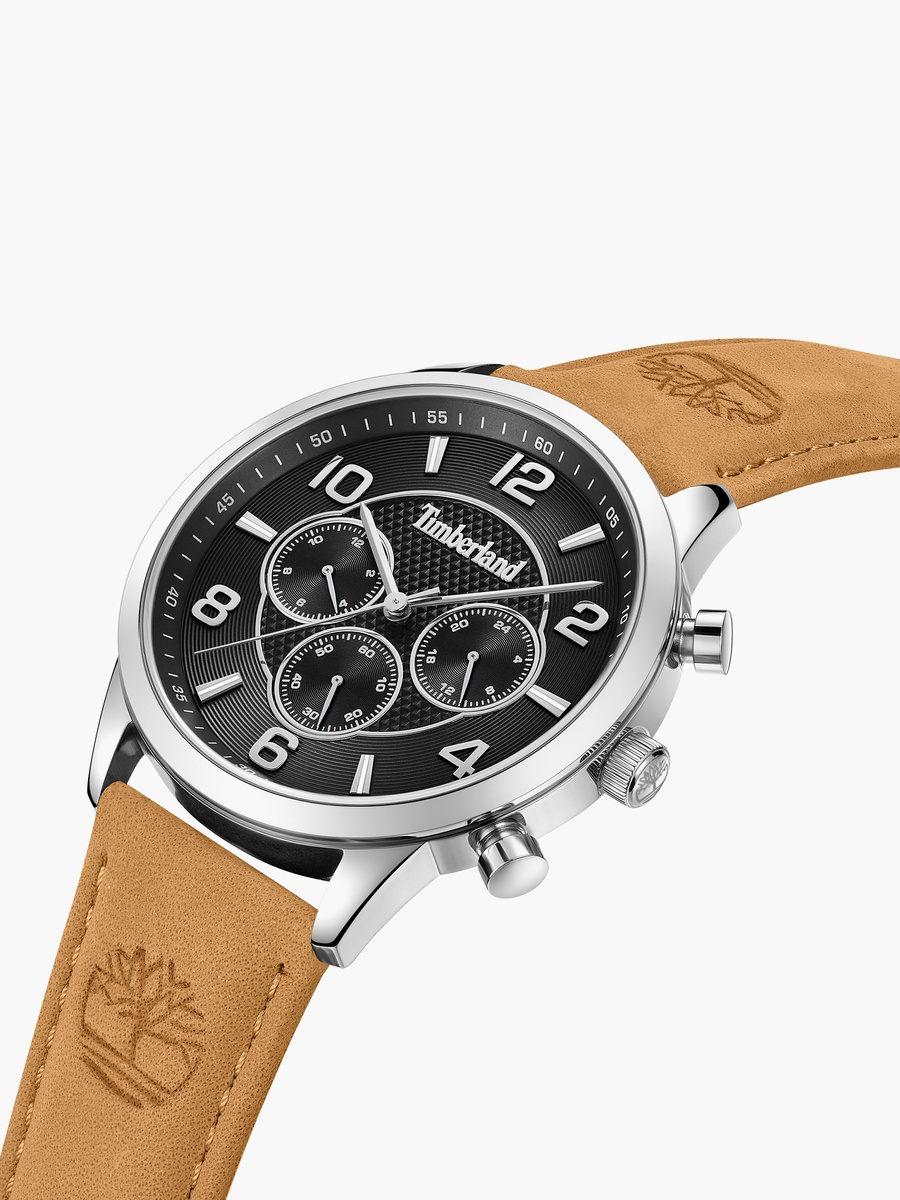 Managate Leather Strap Multifunction Watch
