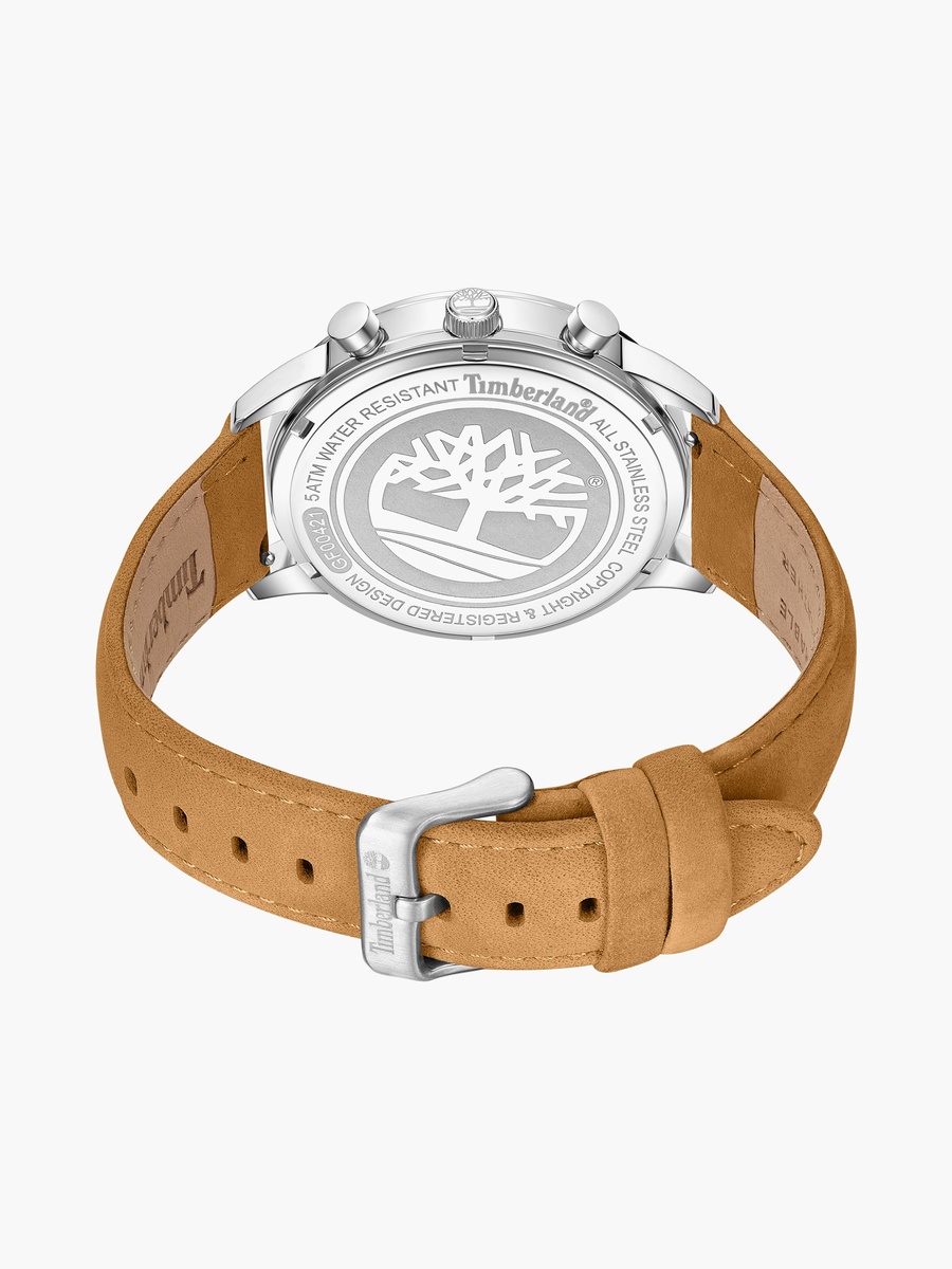 Managate Leather Strap Multifunction Watch