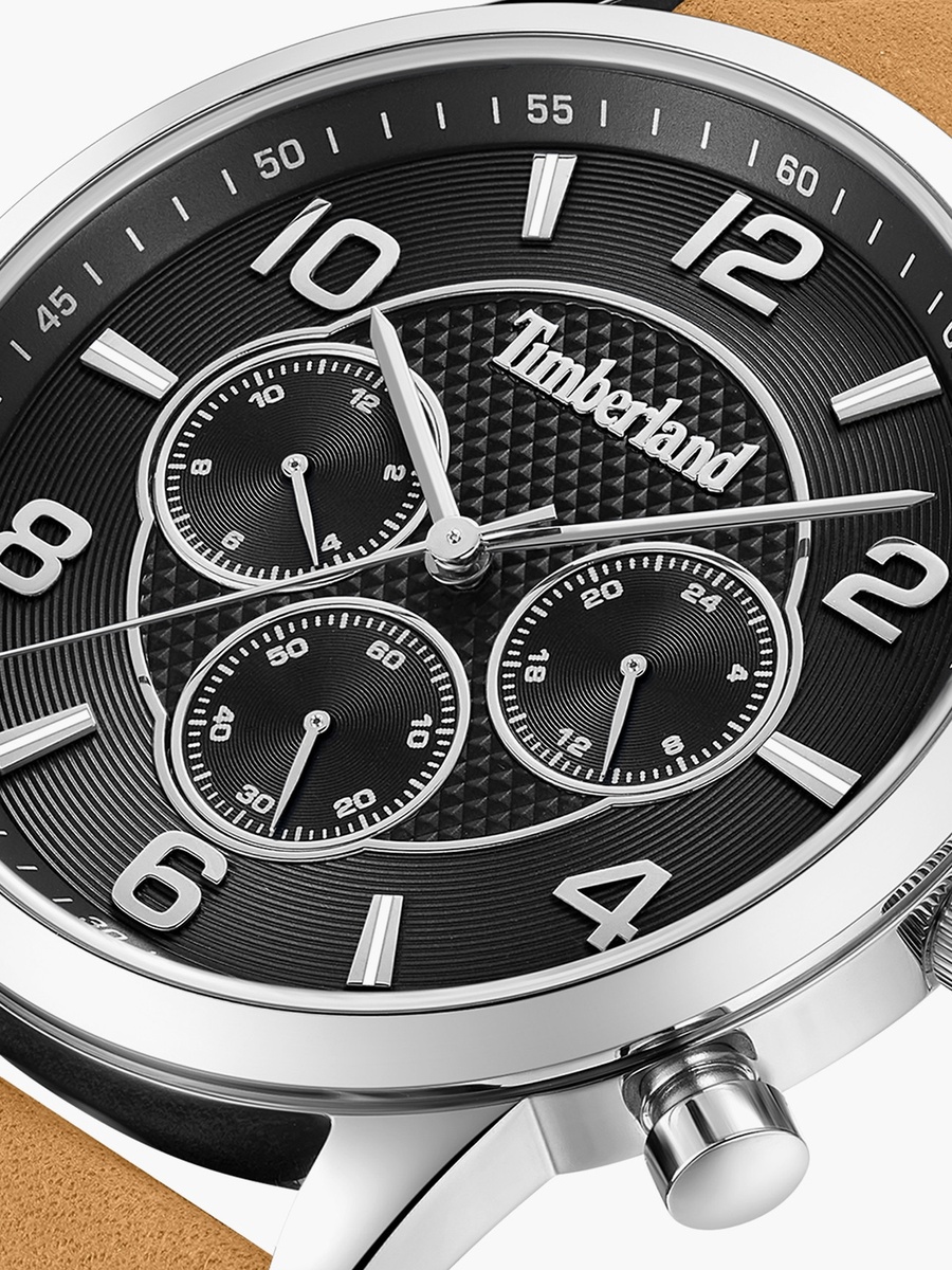 Managate Leather Strap Multifunction Watch
