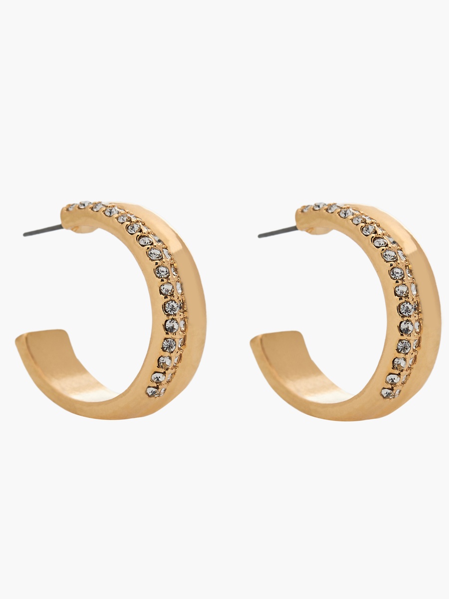 Pack of 3 Gold Tone Assorted Hoop Earrings with Pushback Closure