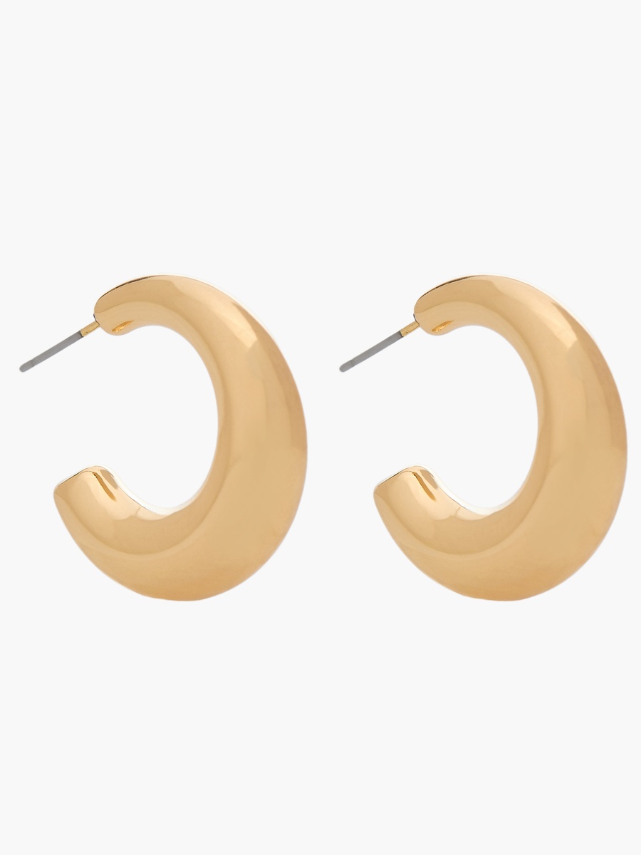 Pack of 3 Gold Tone Assorted Hoop Earrings with Pushback Closure