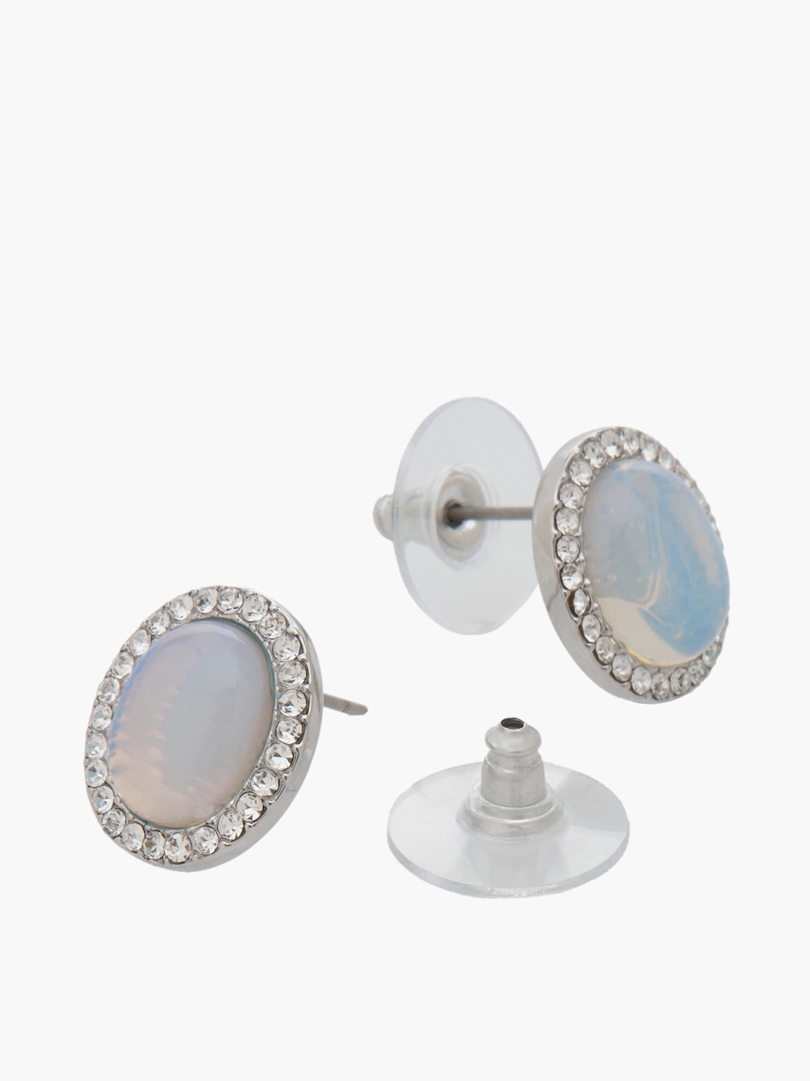 Embellished Stud Earrings with Pushback Closure