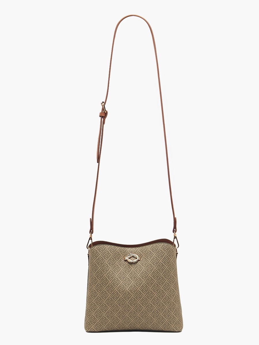 Textured Tote Bag with Detachable Strap