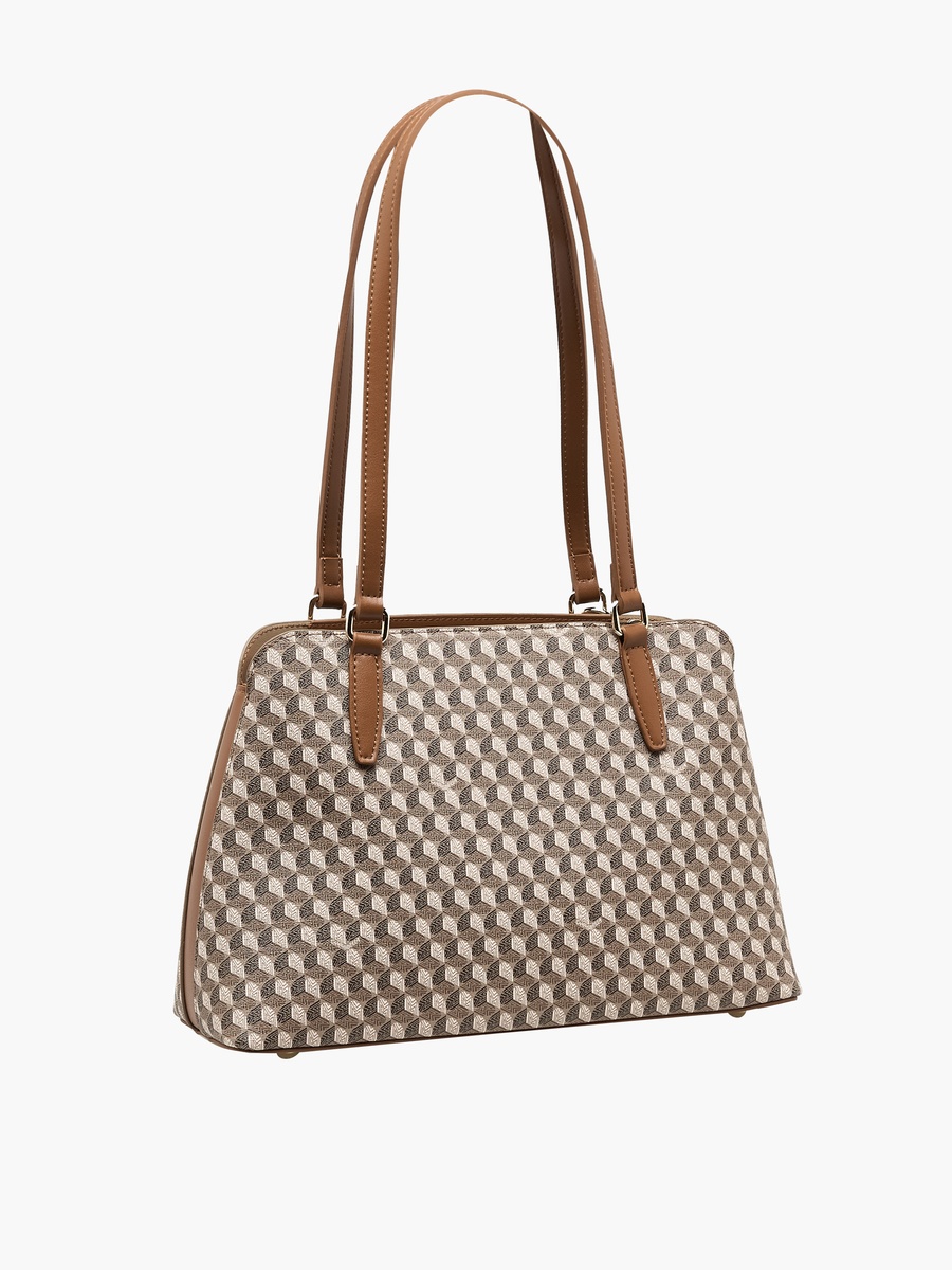 Textured Tote Bag with Wallet