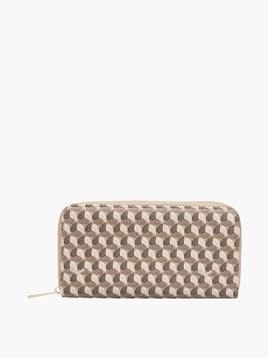 Textured Tote Bag with Wallet