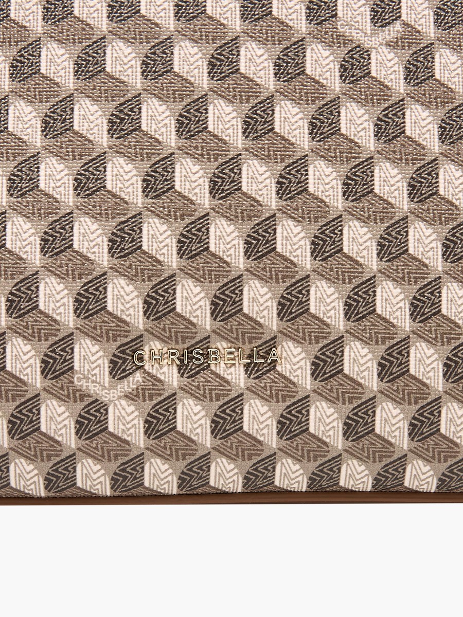 Textured Tote Bag with Wallet