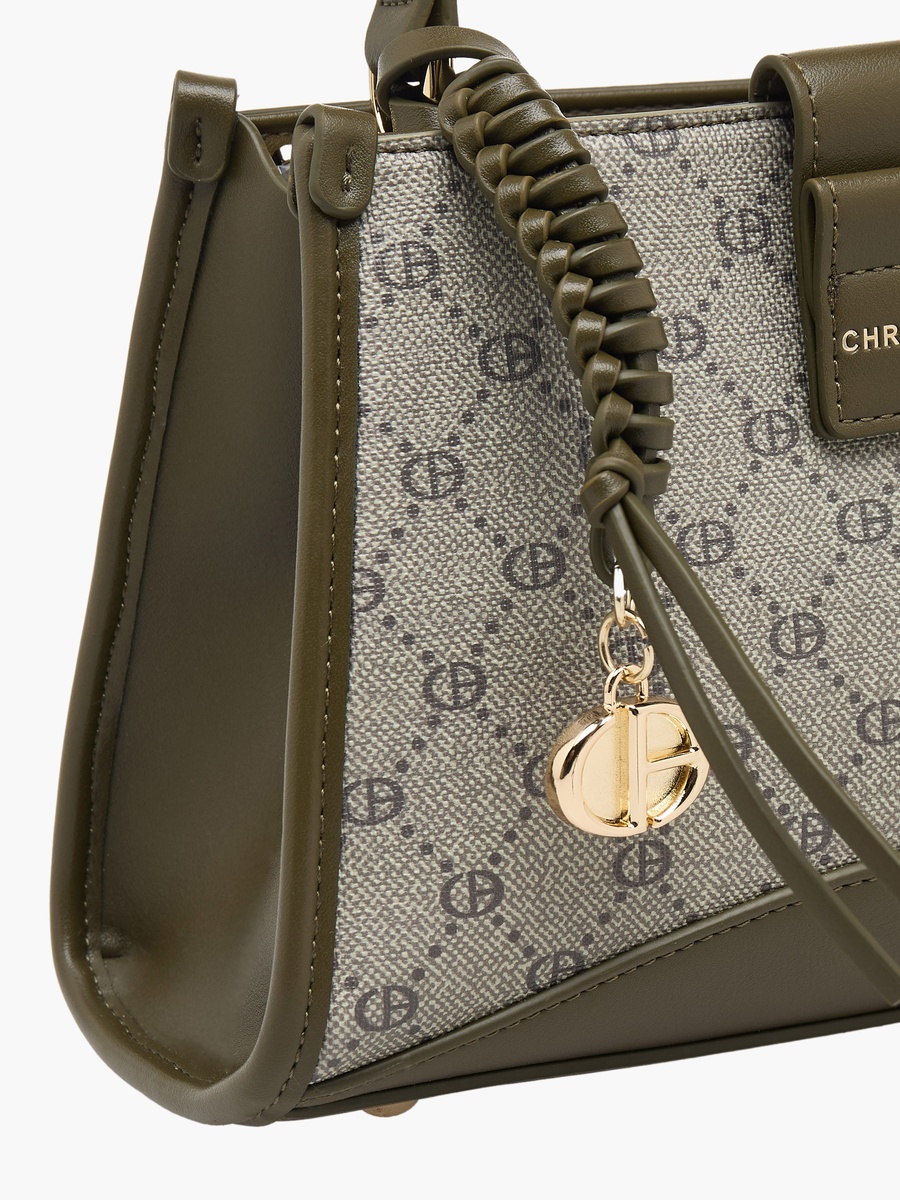 Textured Tote Bag with Wallet