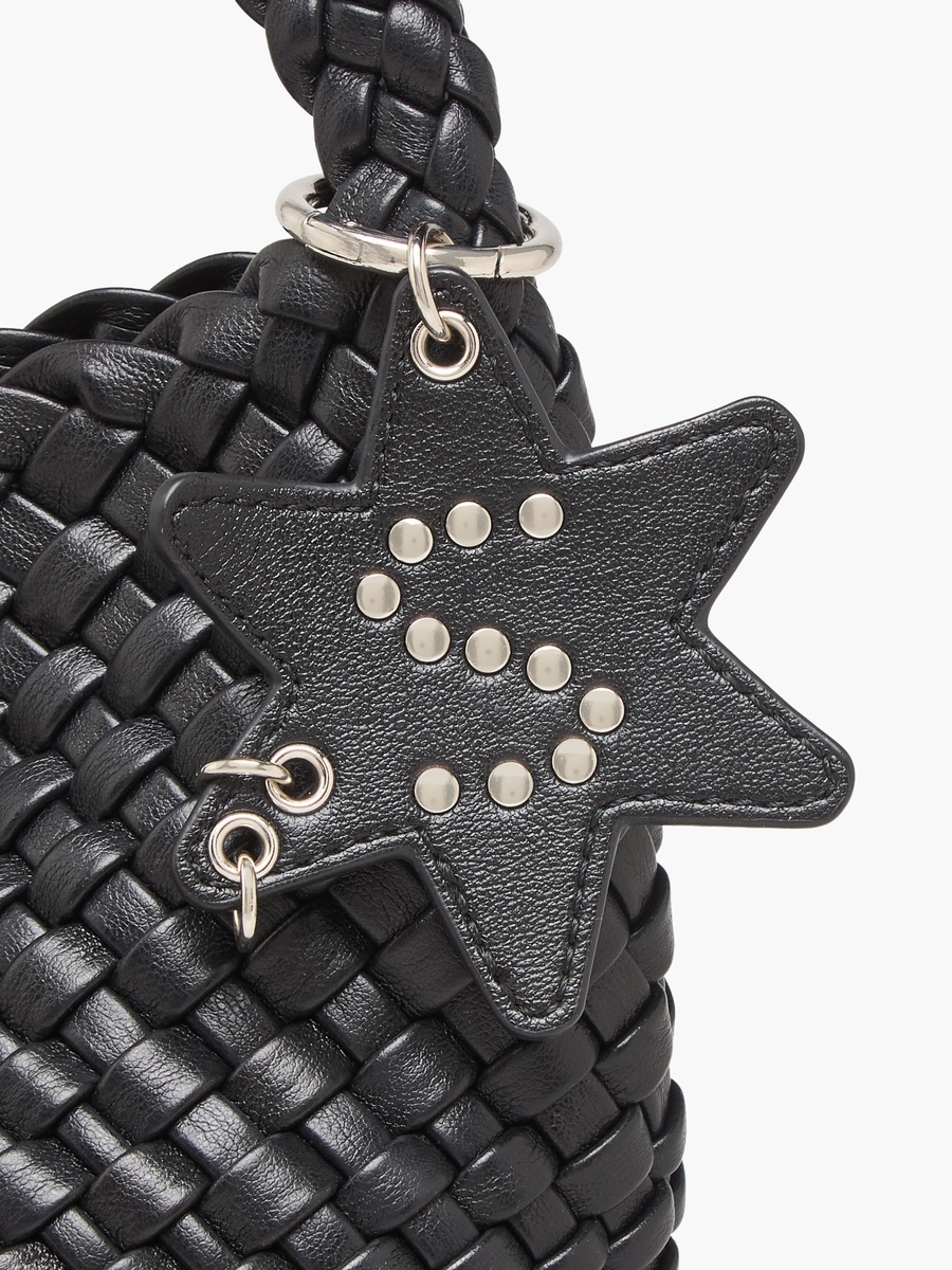Woven Hobo Bag with Star Charm