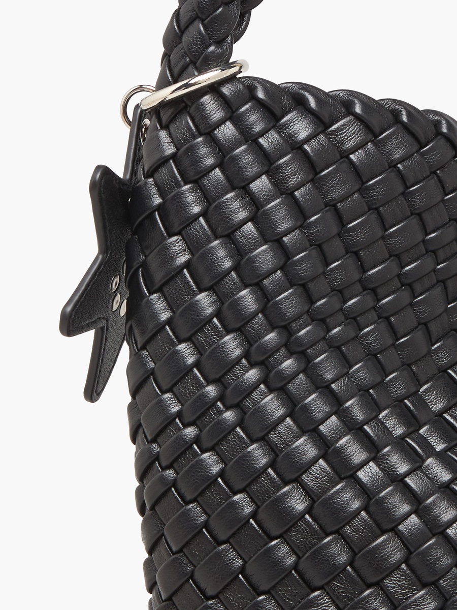 Woven Hobo Bag with Star Charm