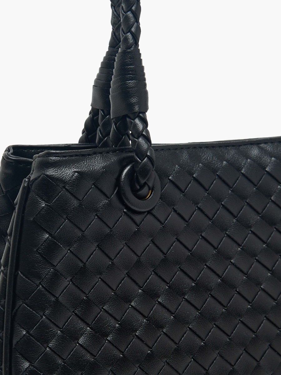 Woven Tote Bag with Detachable Strap