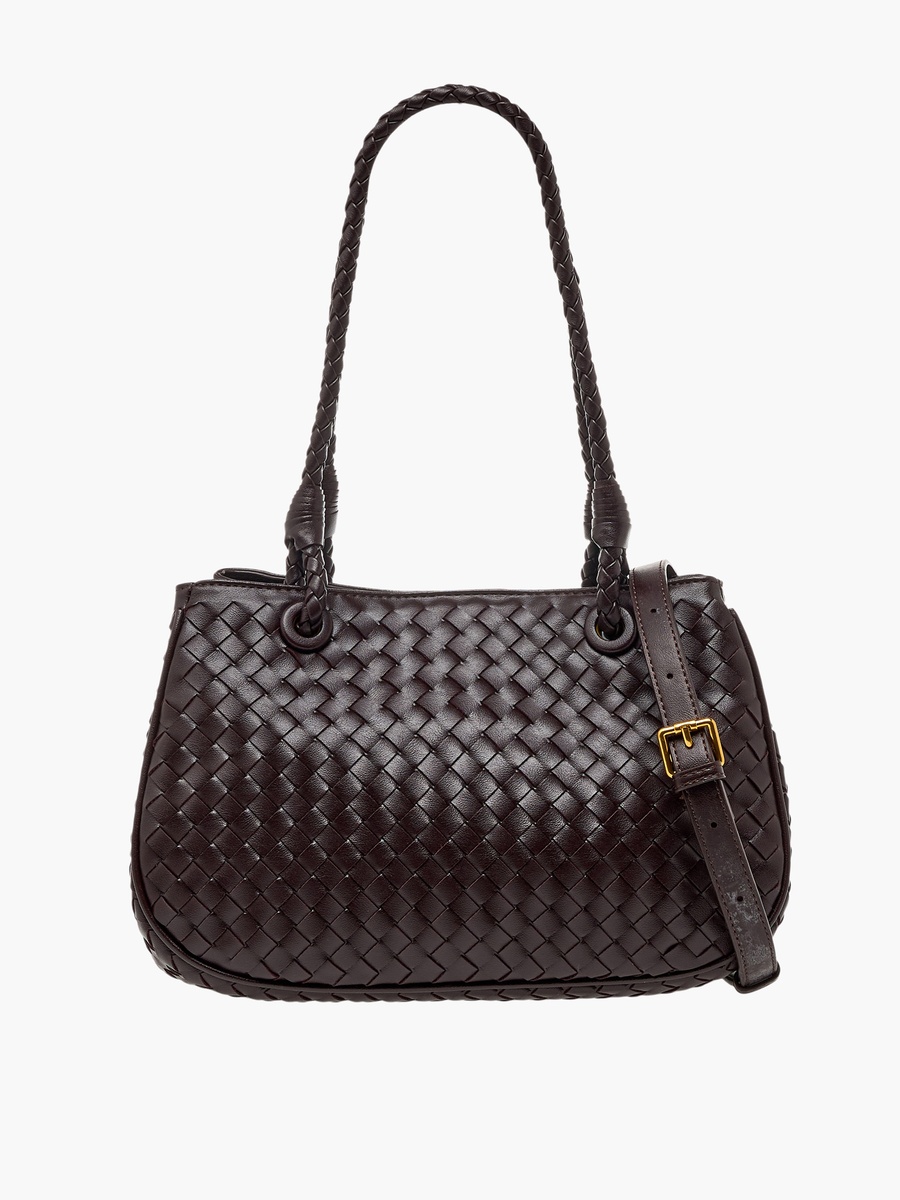 Woven Tote Bag with Detachable Strap