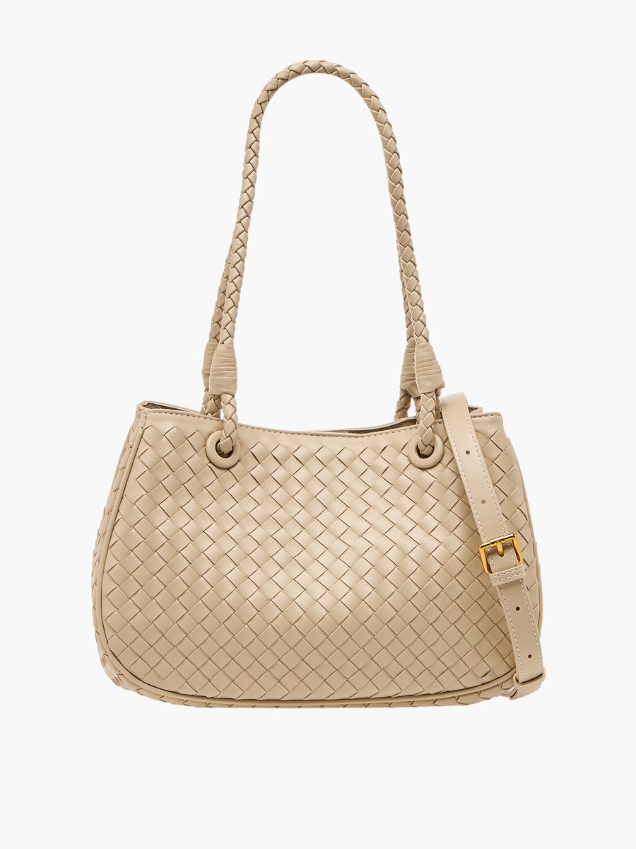 Woven Tote Bag with Detachable Strap