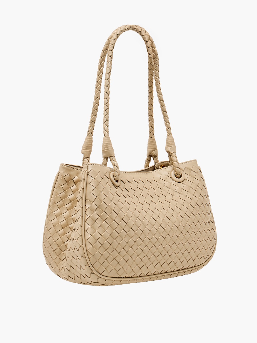 Woven Tote Bag with Detachable Strap