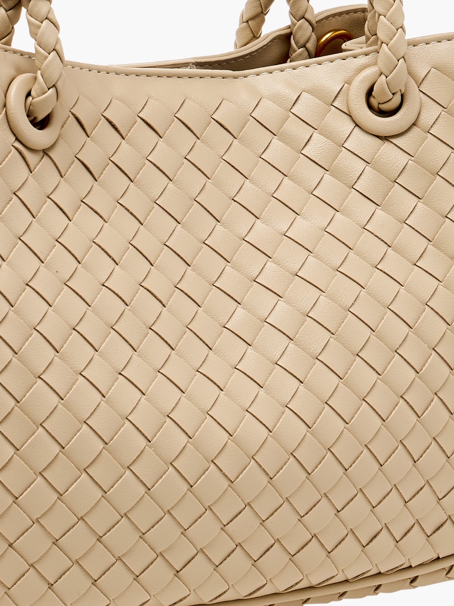 Woven Tote Bag with Detachable Strap