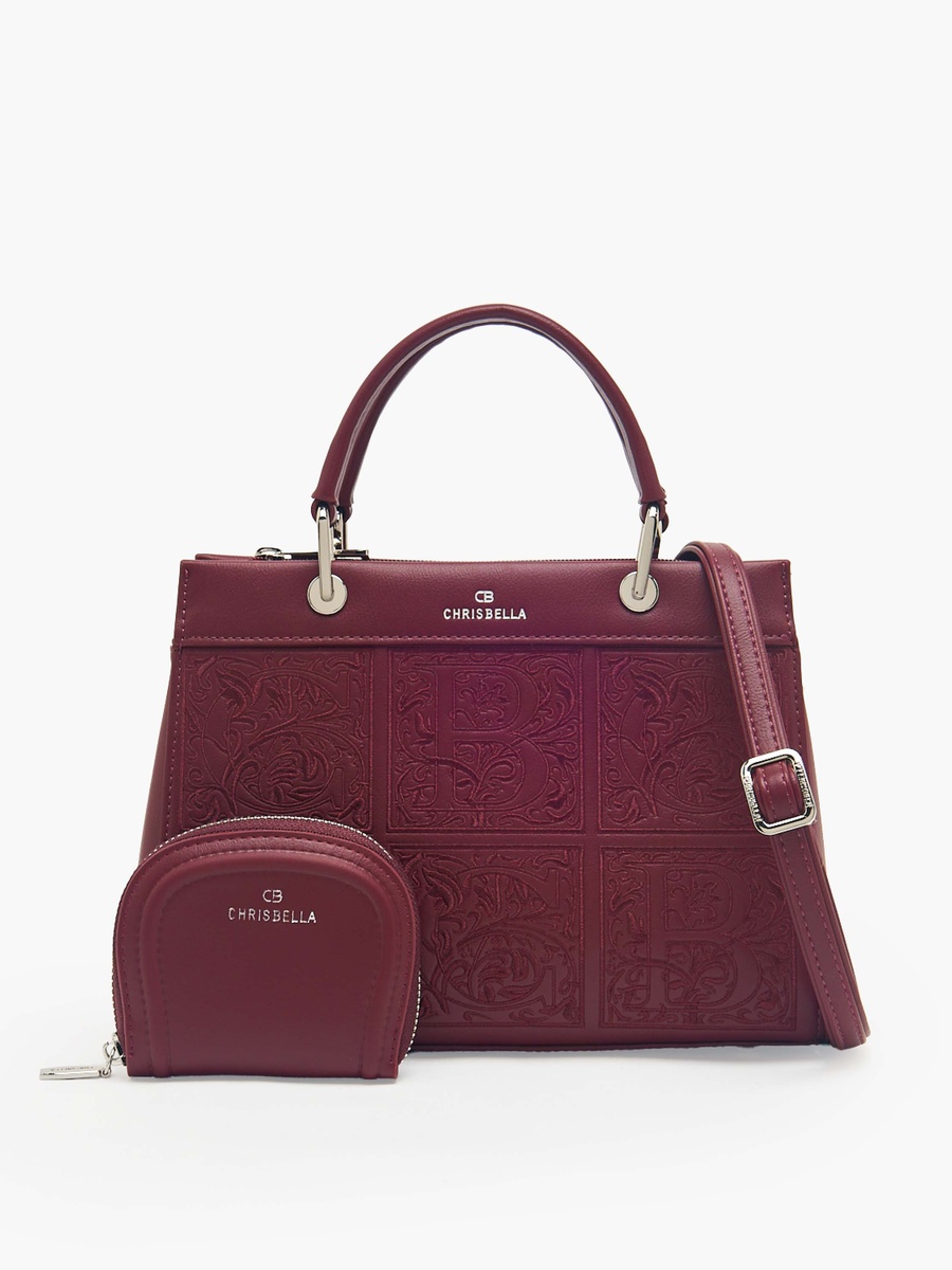 Embroidered Tote Bag with Pouch