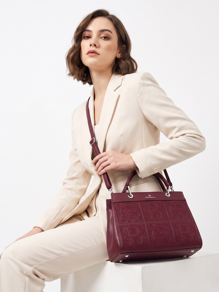 Embroidered Tote Bag with Pouch
