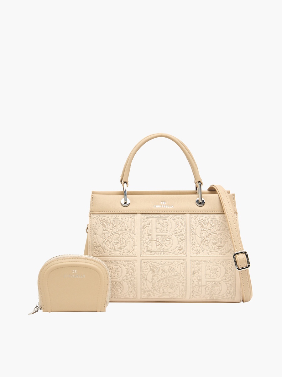 Embroidered Tote Bag with Pouch