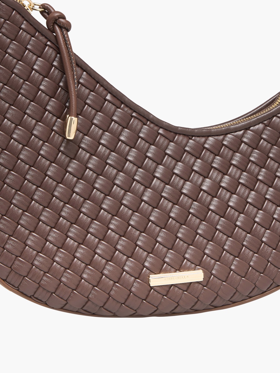 Woven Baguette Bag with Pouch