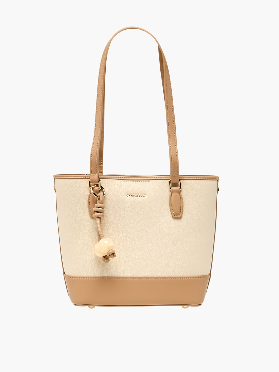 Textured Tote Bag with Pouch