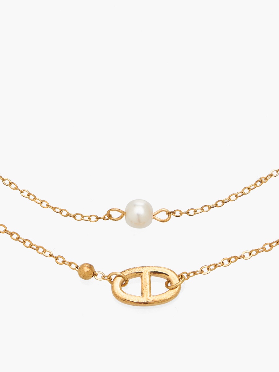 Pack of 2 Gold Tone Necklace with Pendants