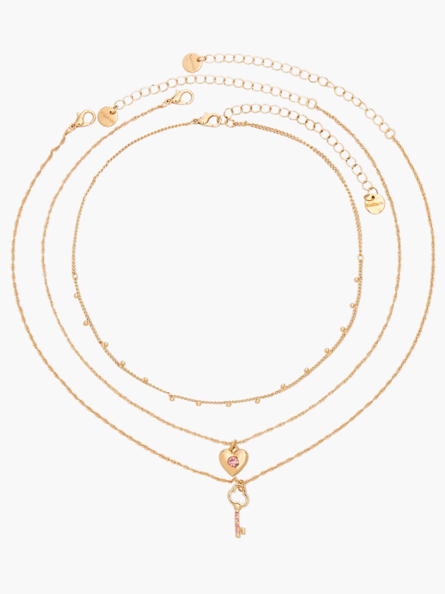 Pack of 3 - Embellished Pendant Necklace
