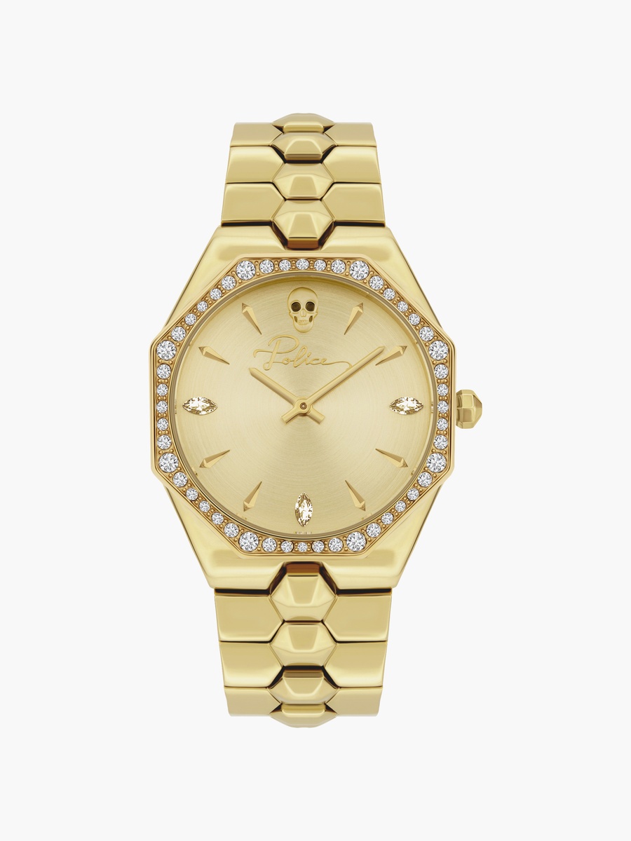 Montaria Gold Plated Stainless Steel Bracelet Quartz Analog Watch