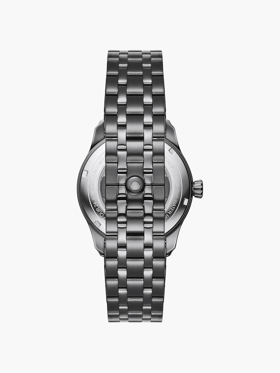 Men Automatic Round 40 MM Butterfly Buckle Watch