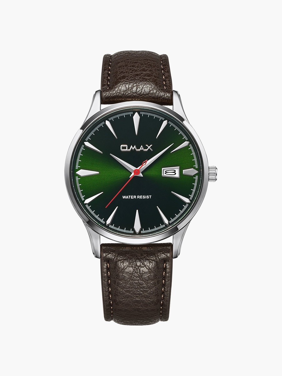 Men Green Round 41 MM Analog Watch