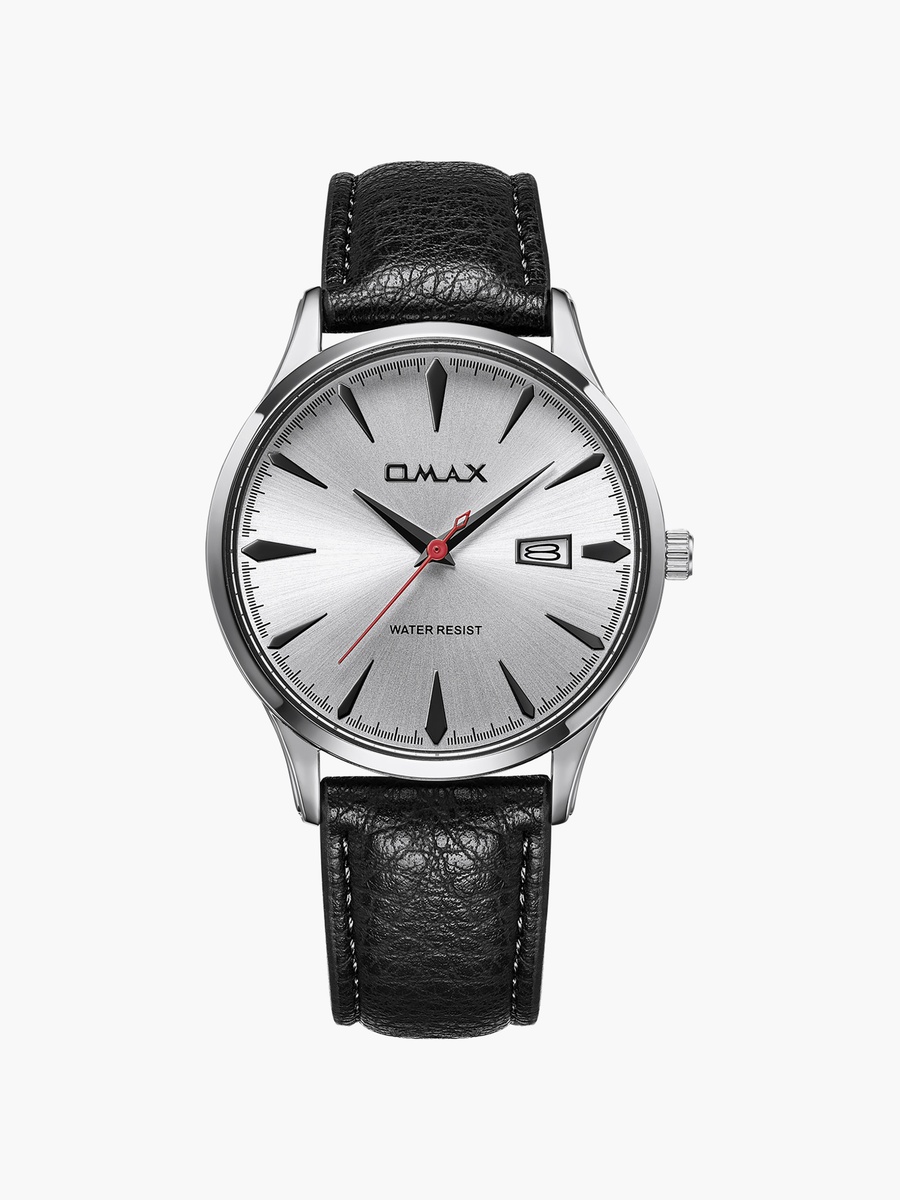 Men Silver Round 41 MM Analog Watch
