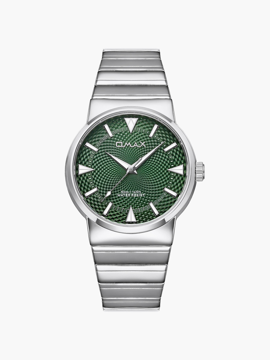 Men Green Round 42 MM Analog Watch