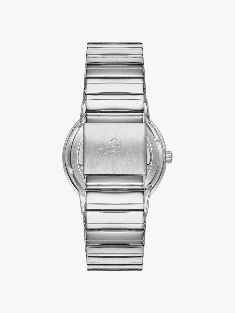 Men Silver Round 42 MM Analog Watch
