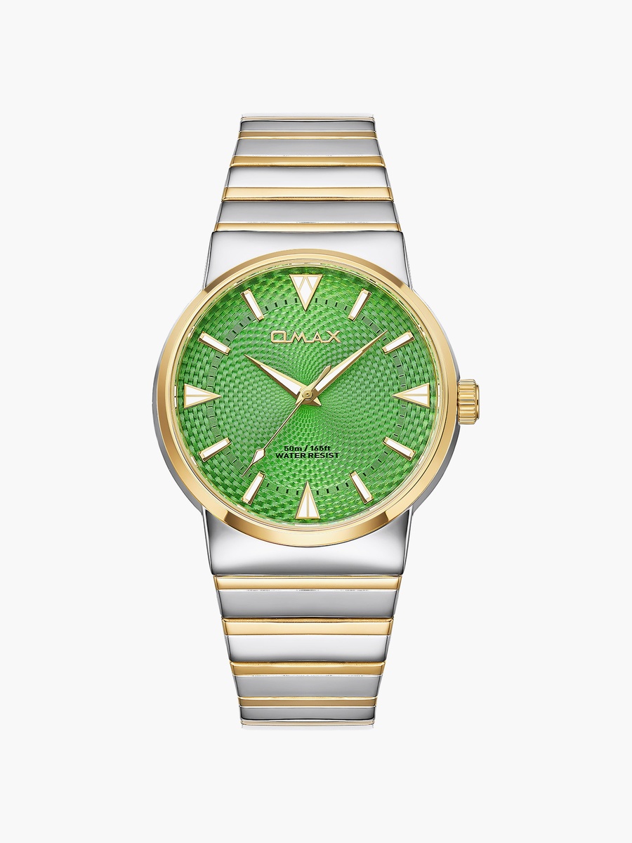 Men Green Round 42 MM Analog Watch
