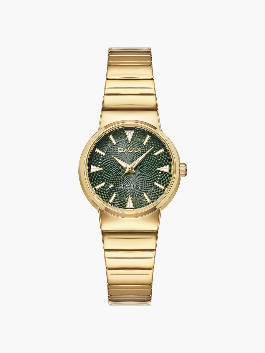Women Green Round 32 MM Analog Watch