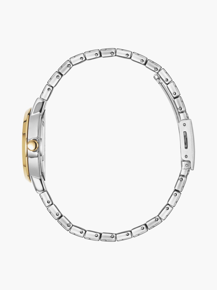 Women Silver Round 32 MM Analog Watch