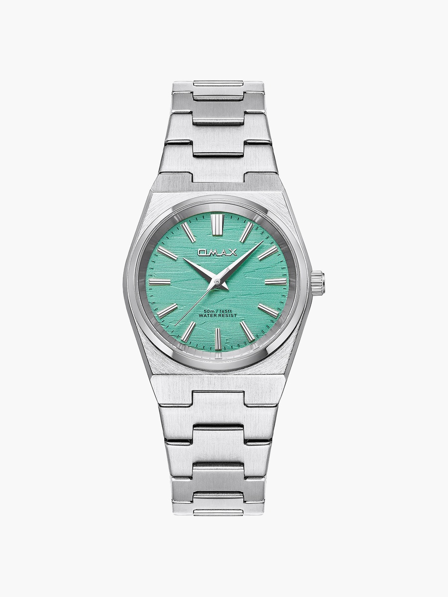 Women Blue Round 34 MM Analog Watch