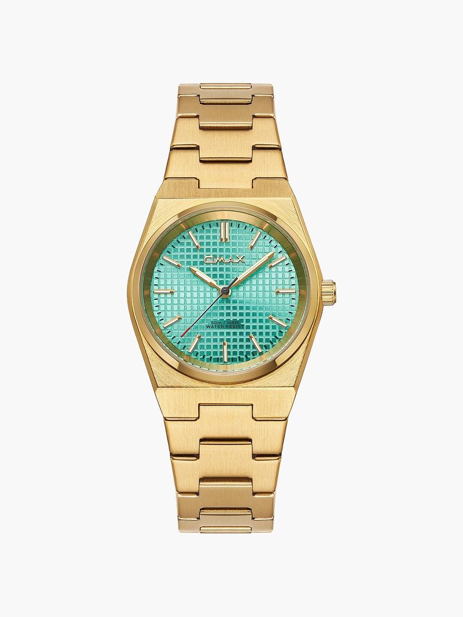 Women Blue Round 34 MM Analog Watch